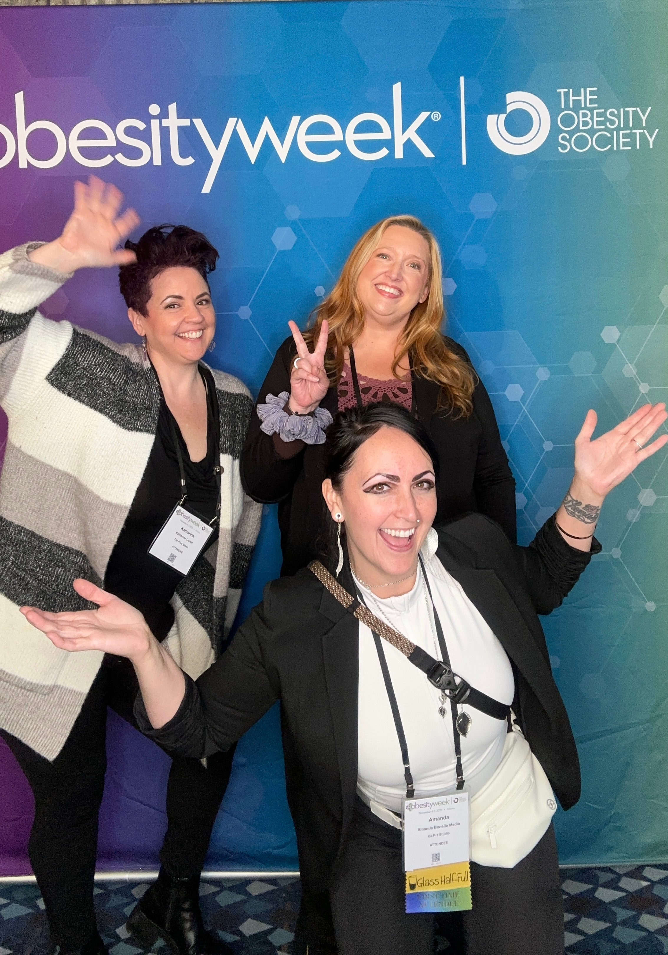 Kat Carter, Kim Carlos and Cozy Butter cofounder Amanda Bonello at ObesityWeek